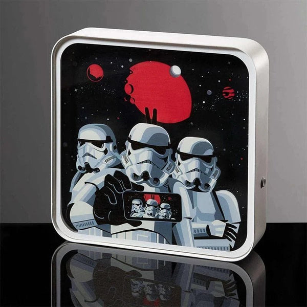 Stormtrooper perspex lamp with LED light, official Star Wars desk and wall light