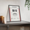 Leonard v Hagler 1987 Boxing Poster framed and leaning on a sideboard