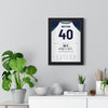 Sunderland Play-Off Final 2025 Poster - Tom Watson 40 Wembley framed on a living room wall