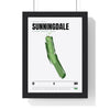 Sunningdale 10th Hole White print framed in a black frame, ready to hang