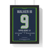 Framed Super Bowl LX Seahawks Walker III MVP Print poster