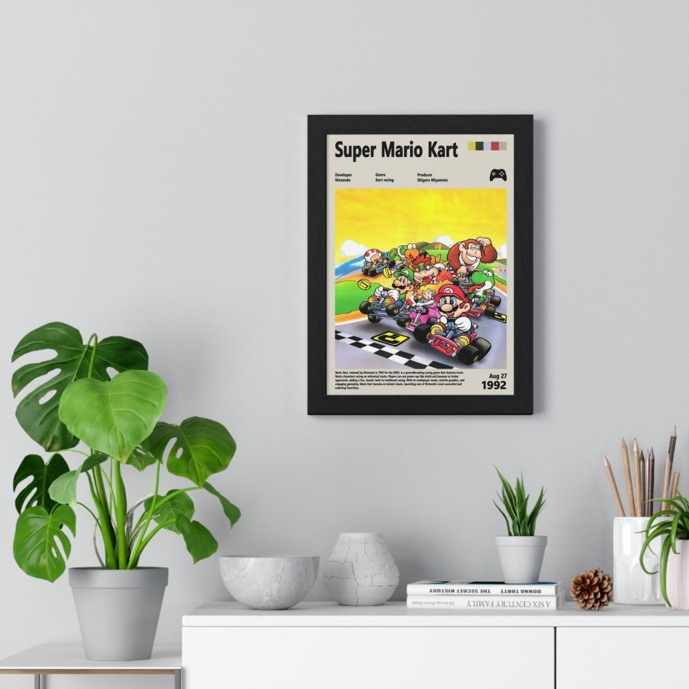 Super Mario Kart 1992 - Video Game Info minimalist Poster - Poster Kingz