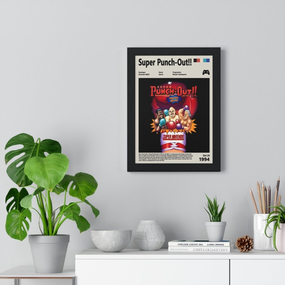 Super Punch out 1994 - Video Game Info minimalist Poster - Poster Kingz