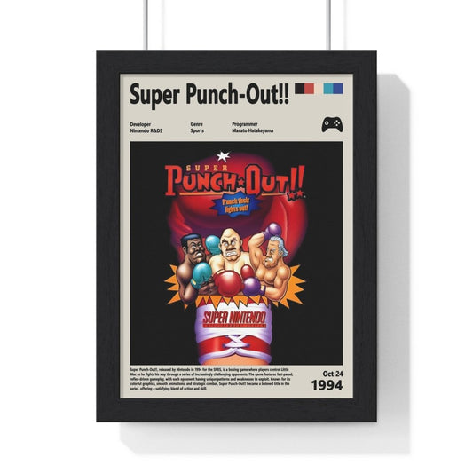 Super Punch out 1994 - Video Game Info minimalist Poster - Poster Kingz