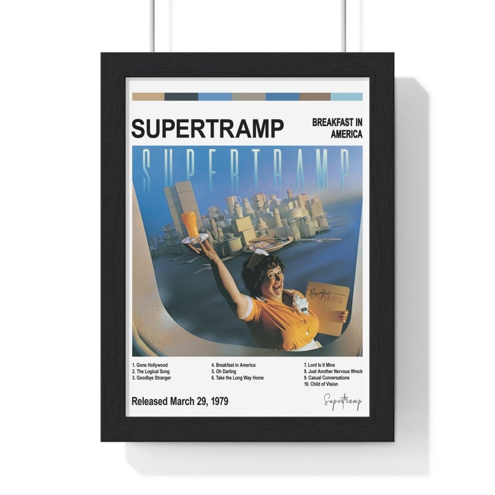 Supertramp - Breakfast in America Album Cover Poster - Poster Kingz - A5 (unframed) - White - 