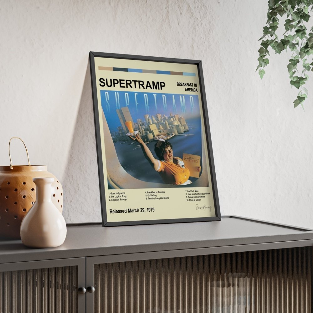 Supertramp - Breakfast in America Album Cover Poster - Poster Kingz - A5 (unframed) - White - 