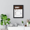 Surrey Cricket print framed on a living room wall