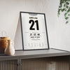 Swansea City Play-Off Final 2011 Poster - Scott Sinclair 21 Hat-Trick Wembley Shirt Print framed and leaning on a sideboard