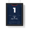 Sydney Roosters NRL Grand Final 2026 Poster - James Tedesco 1 Rugby League Print framed in a black frame, ready to hang