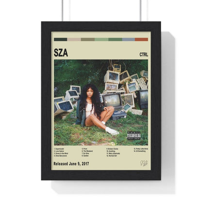 SZA Album Cover Poster - Poster Kingz - A5 (unframed) - Vintage - Ctrl