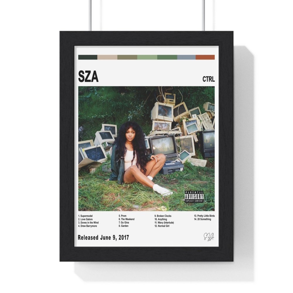 SZA Album Cover Poster - Poster Kingz - A5 (unframed) - White - Ctrl