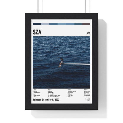 SZA Album Cover Poster - Poster Kingz - A5 (unframed) - White - SOS