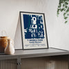 T-Mobile Park map print framed and leaning on a sideboard