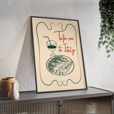 Framed Take Me to Italy Kitchen Print - Italian Food print