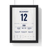 Tammy Beaumont 208 Trent Bridge 2023 Cricket Poster - England Women Test Shirt Print framed in a black frame, ready to hang
