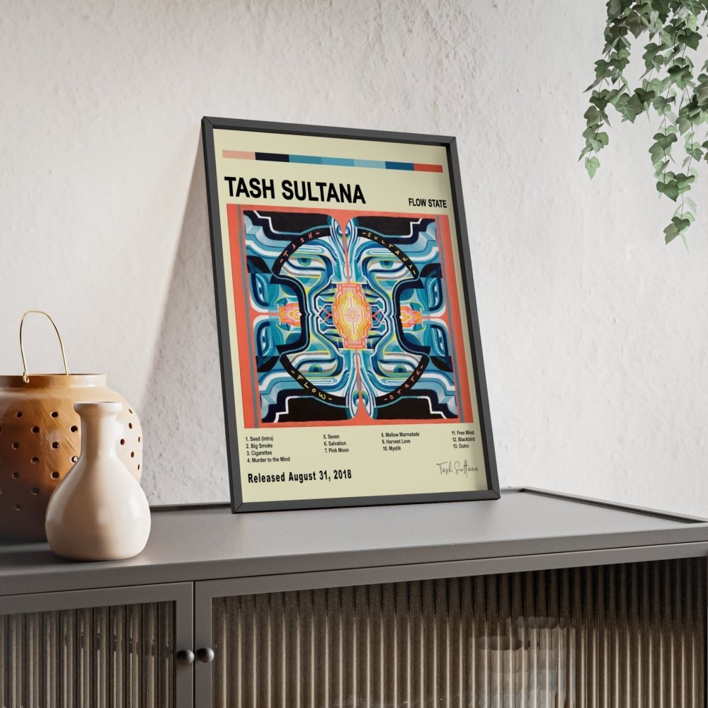 Tash Sultana - Flow State Album Cover Poster - Poster Kingz - A5 (unframed) - White - 