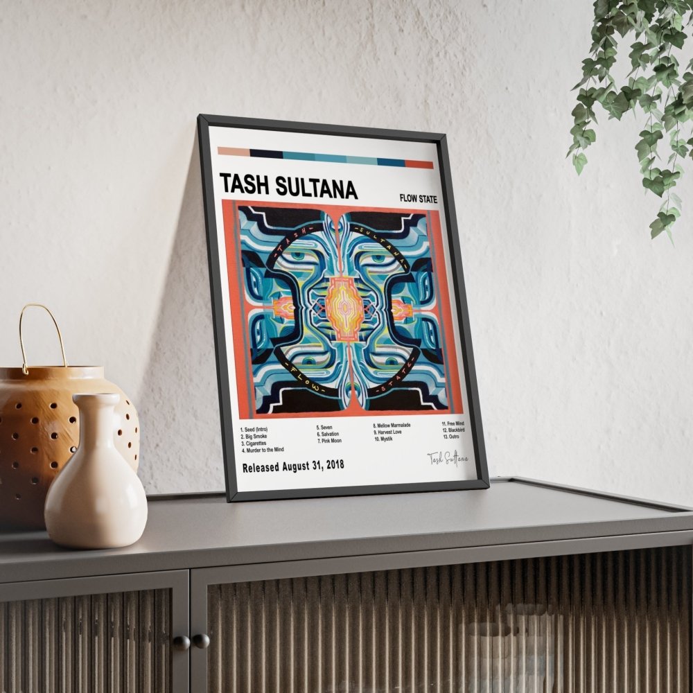 Tash Sultana - Flow State Album Cover Poster - Poster Kingz - A5 (unframed) - White - 