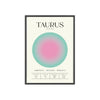 Framed Taurus Astrology Chart poster close-up