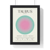 Framed Taurus Astrology Chart poster