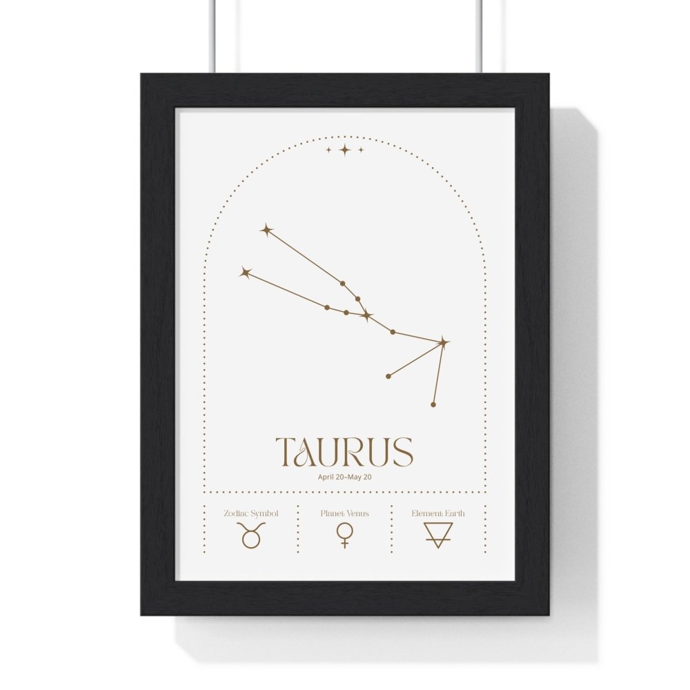 Taurus Minimalist Astrology Chart Poster - Art Print - Poster Kingz