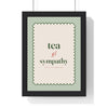 Tea and Sympathy Print framed in a black frame, ready to hang