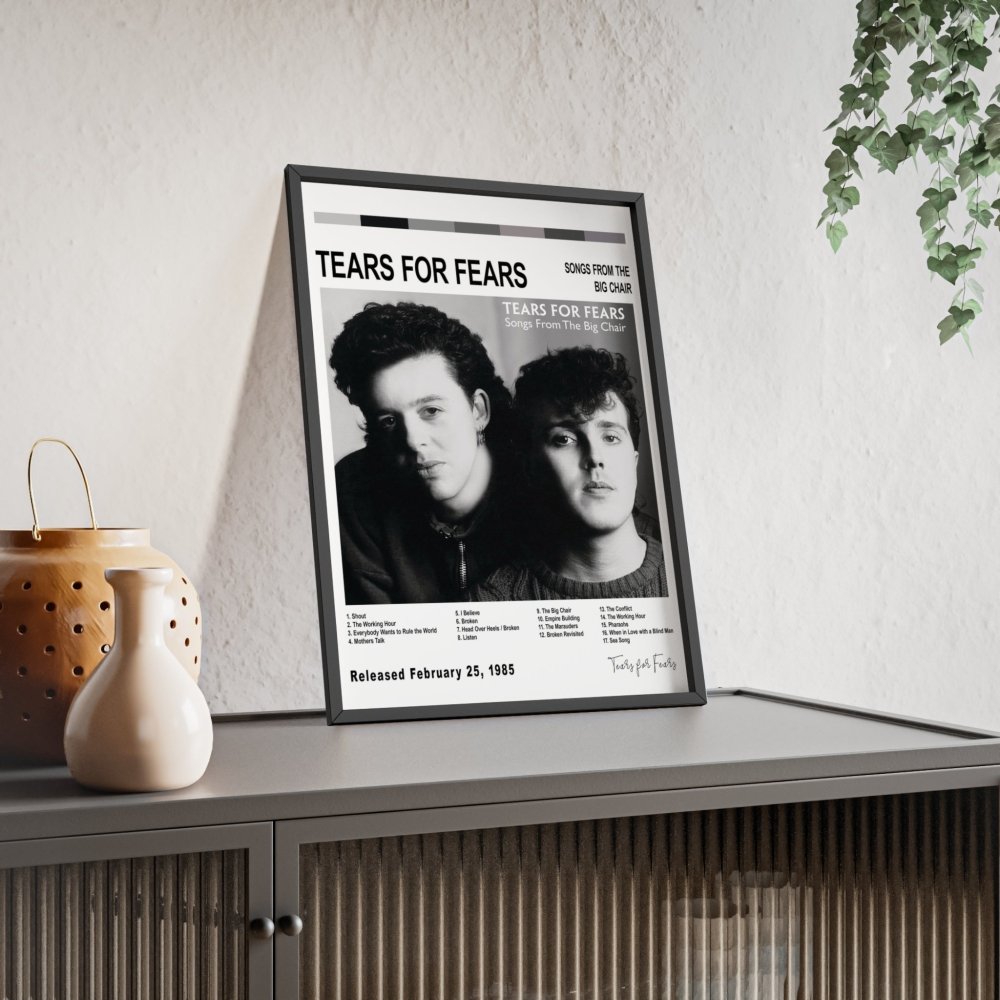 Tears for Fears - Songs from the Big Chair Album Cover Poster - Poster Kingz - A5 (unframed) - White - 