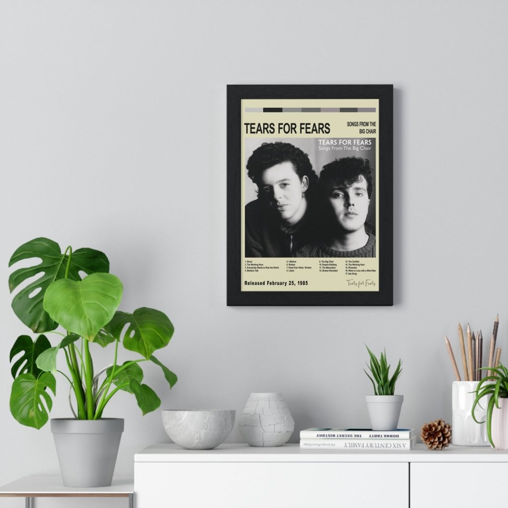 Tears for Fears - Songs from the Big Chair Album Cover Poster - Poster Kingz - A5 (unframed) - White - 