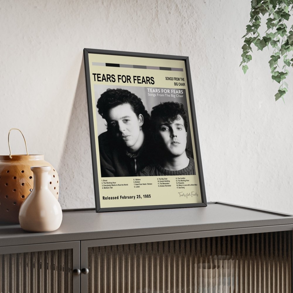 Tears for Fears - Songs from the Big Chair Album Cover Poster - Poster Kingz - A5 (unframed) - White - 