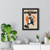 Teddy Swims Maxi Poster framed on a living room wall above a sideboard