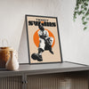 Teddy Swims Maxi Poster framed and leaning on a sideboard