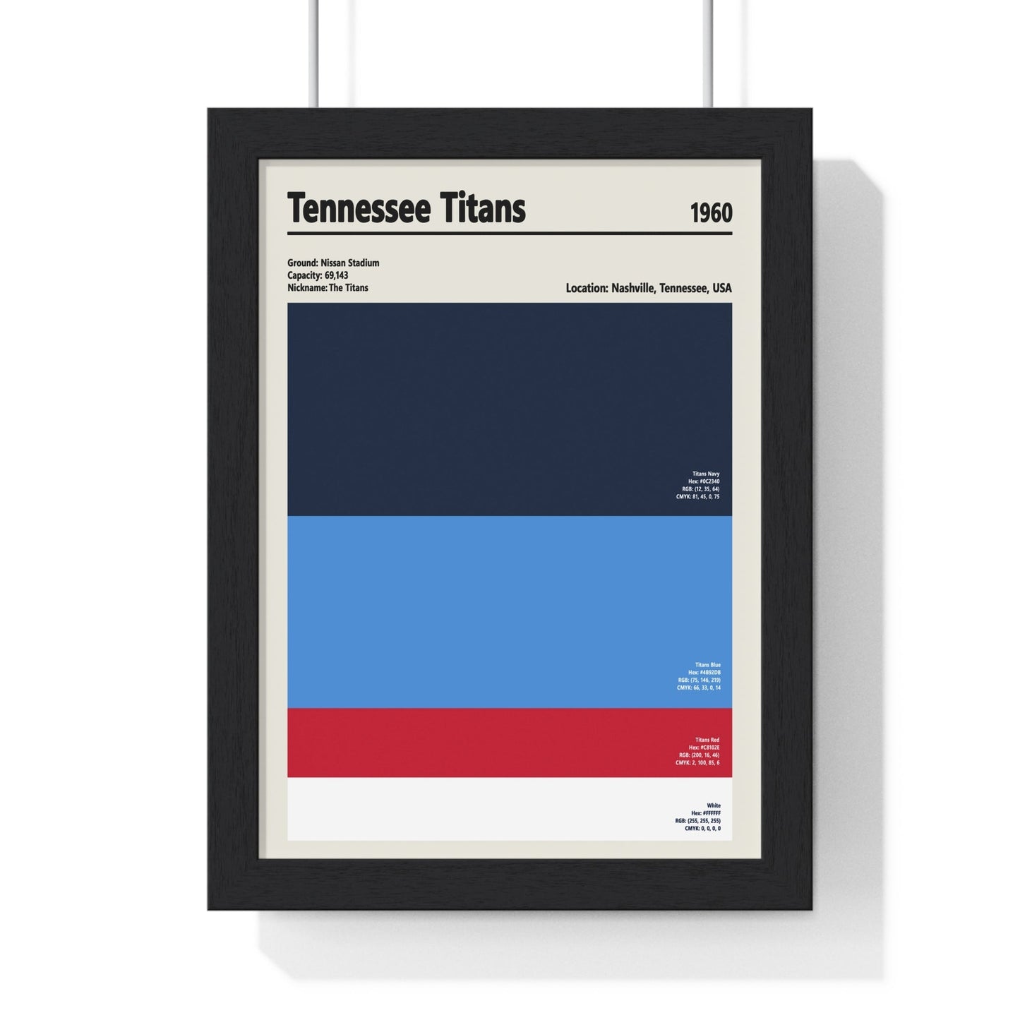Tennessee Titans Colour Swatch Print