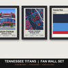 Tennessee Titans Fan Wall Set | Nissan Stadium Print, Stadium Map & Team Colours