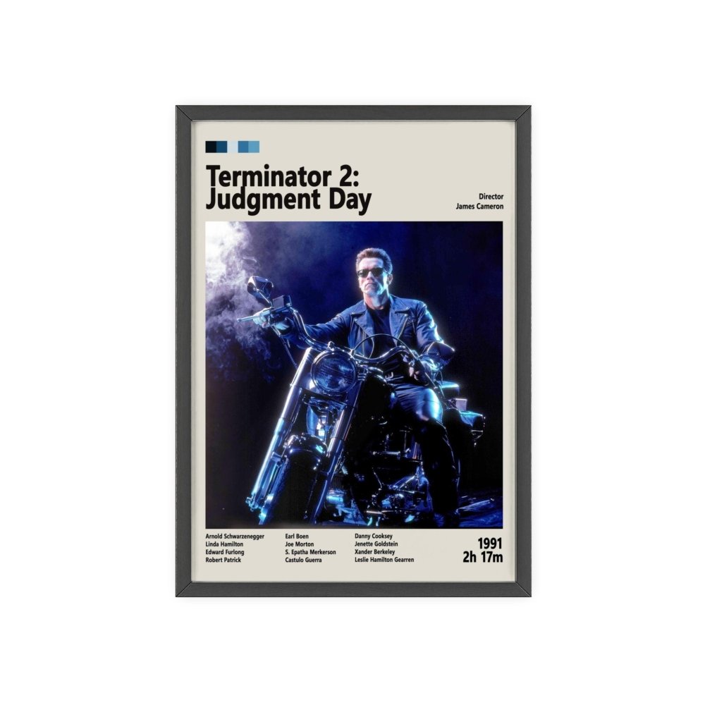 Terminator 2: Judgment Info Movie Poster - Poster Kingz