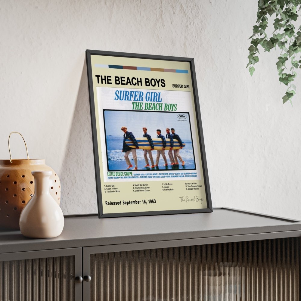 The Beach Boys Album Cover Poster - Poster Kingz - A5 (unframed) - White - Surfer Girl