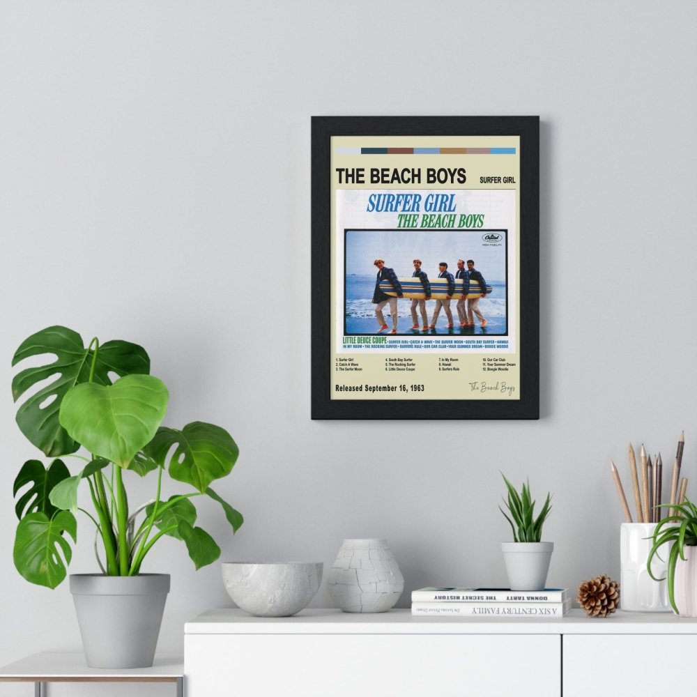 The Beach Boys Album Cover Poster - Poster Kingz - A5 (unframed) - White - Surfer Girl