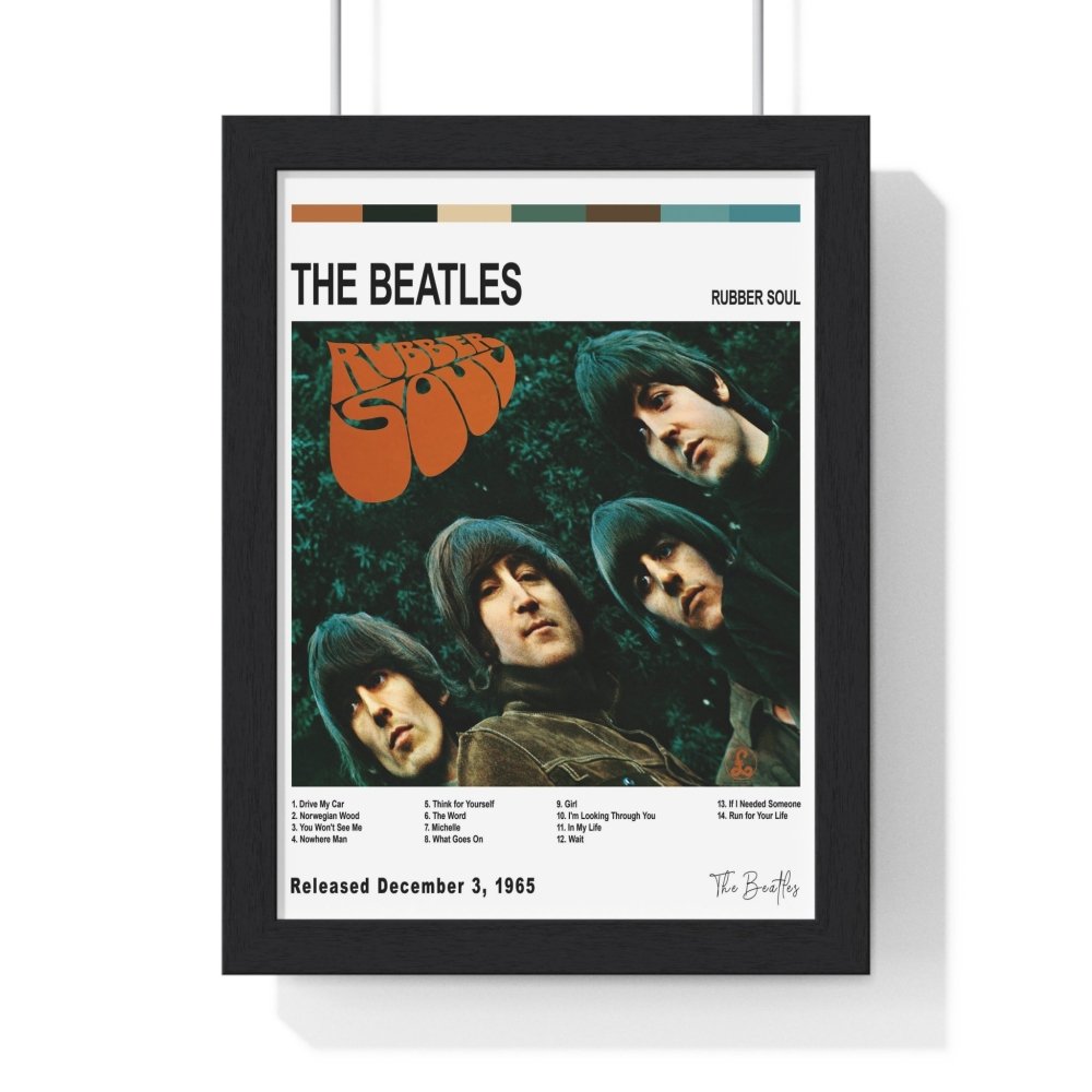 The Beatles - Album Poster - Poster Kingz - A5 (unframed) - Rubber Soul 1965 - White - AlbumArt