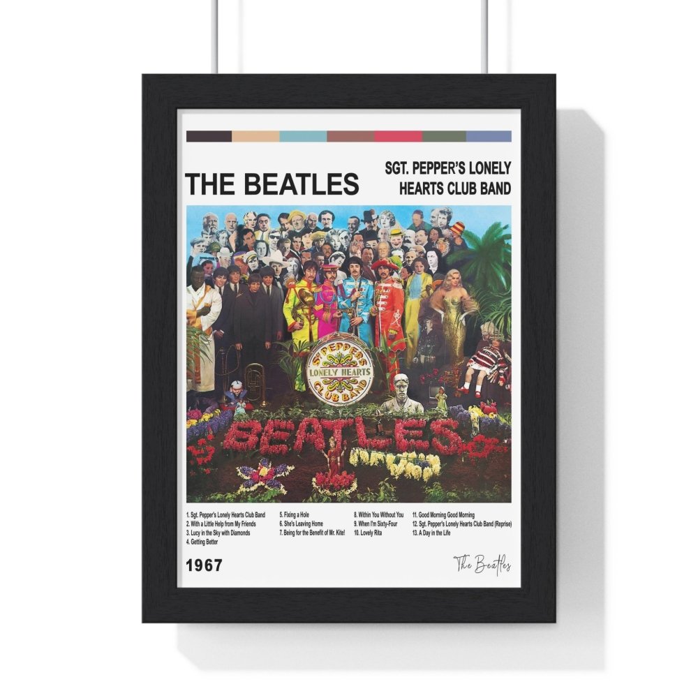 The Beatles - Album Poster - Poster Kingz - A5 (unframed) - Sgt. Pepper’s 1967 - White - AlbumArt