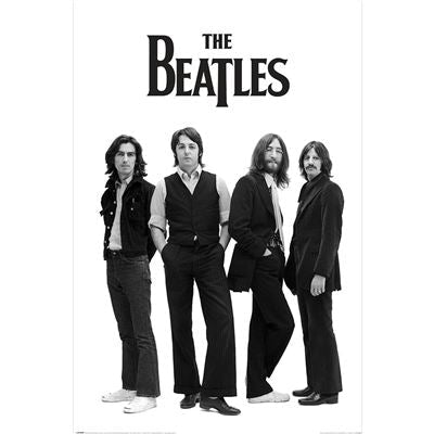 Framed The Beatles Black and White Band Photo maxi poster