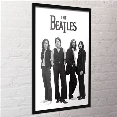 Framed The Beatles Black and White Band Photo maxi poster