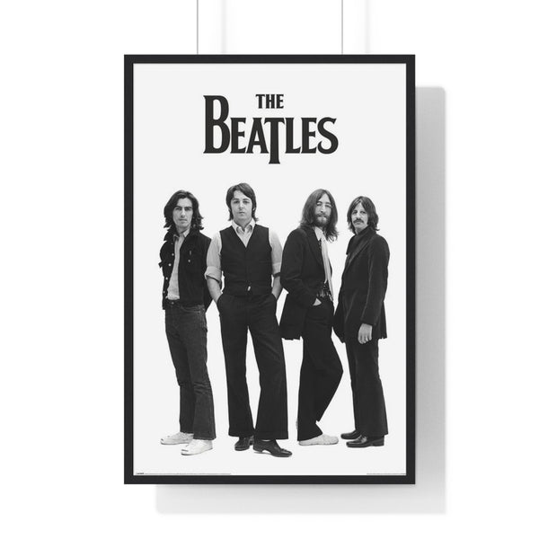 Framed The Beatles Black and White Band Photo maxi poster
