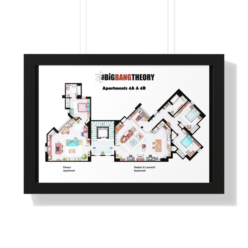 The Big Bang Theory TV Show Apartment Floor Plan - Poster Kingz