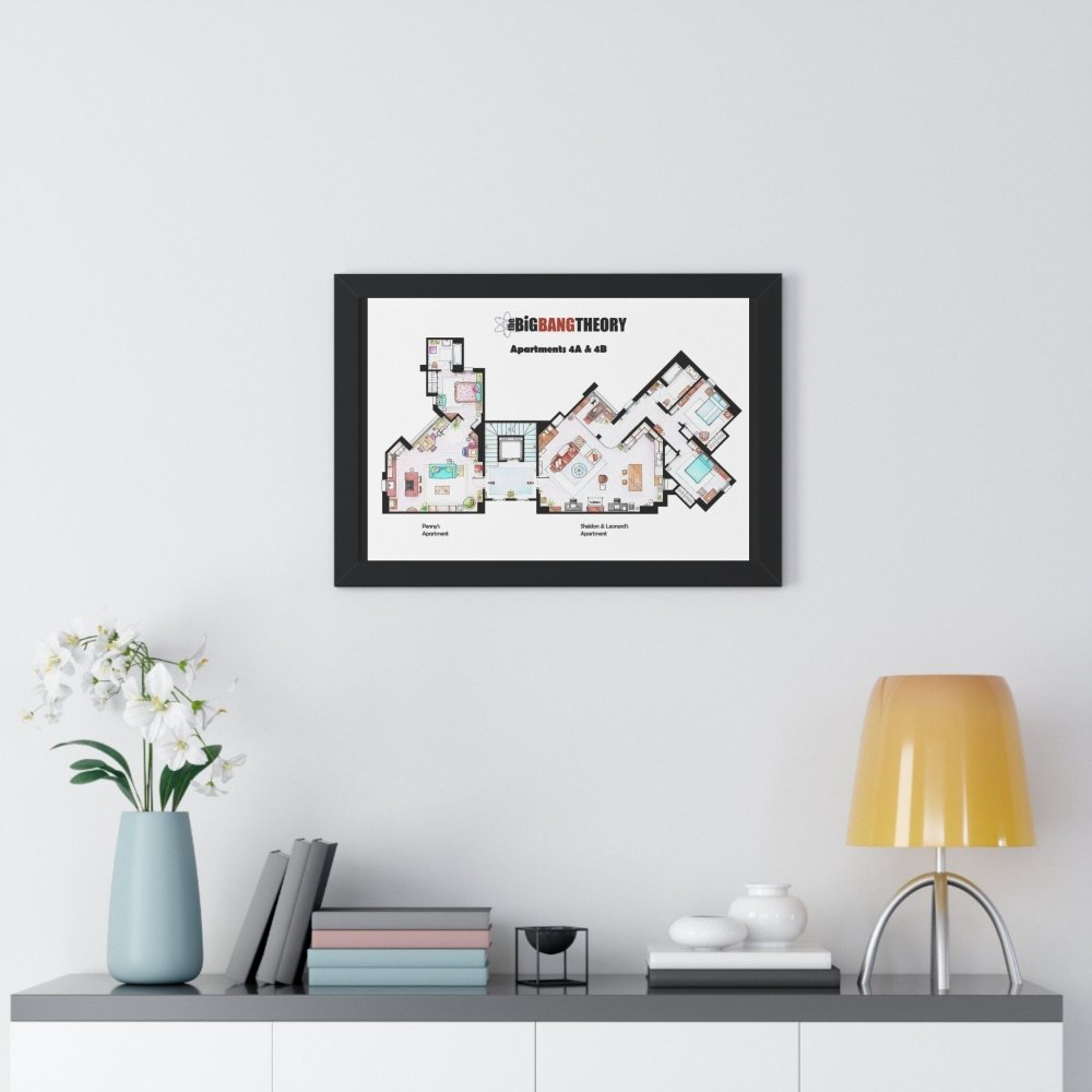 The Big Bang Theory TV Show Apartment Floor Plan - Poster Kingz