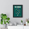 The Break Pool print framed on a living room wall