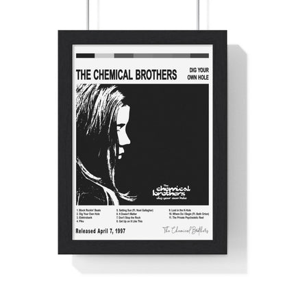 The Chemical Brothers Album Cover Poster - Poster Kingz - A5 (unframed) - White - Dig Your Own Hole