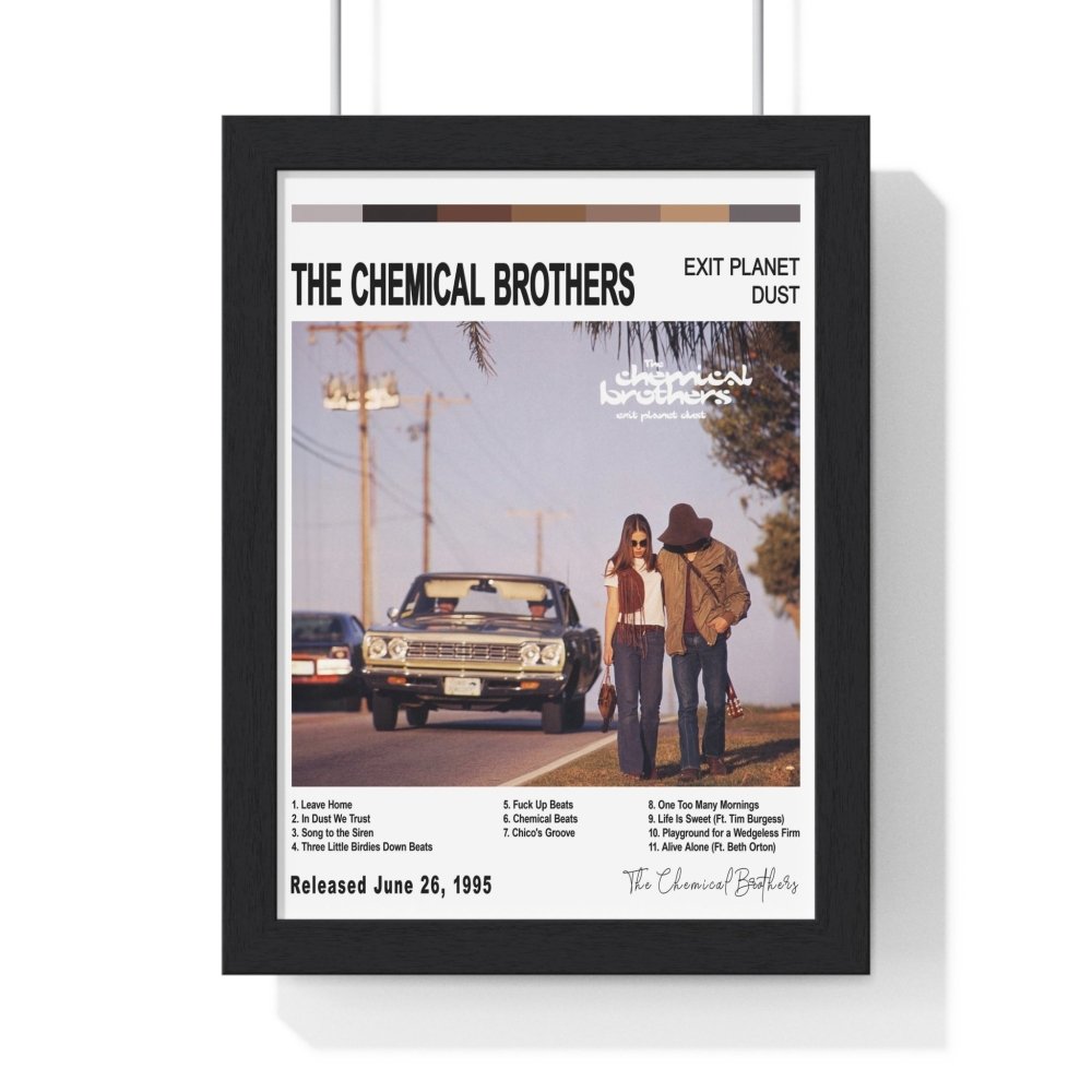 The Chemical Brothers Album Cover Poster - Poster Kingz - A5 (unframed) - White - Exit Planet Dust