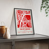 Framed The City Ground map print