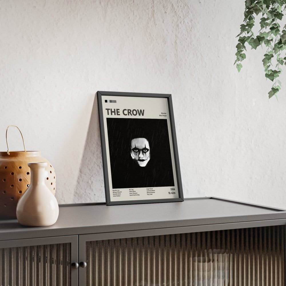 Framed The Crow movie poster back view