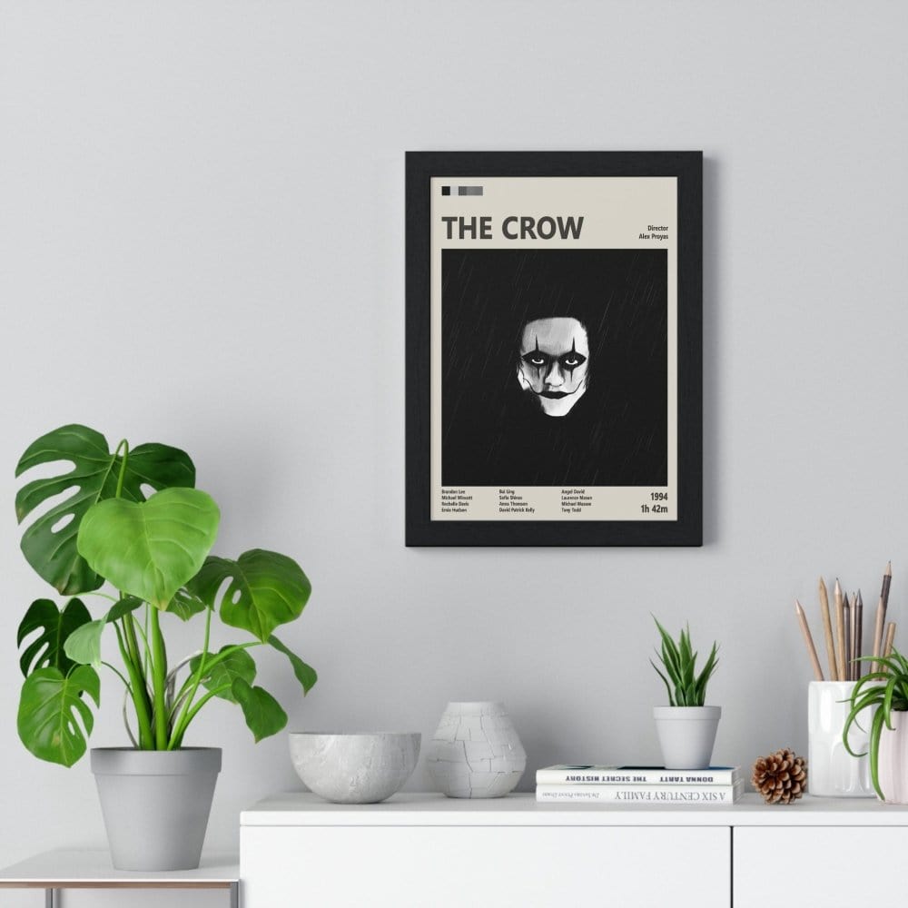 Framed The Crow movie poster close-up