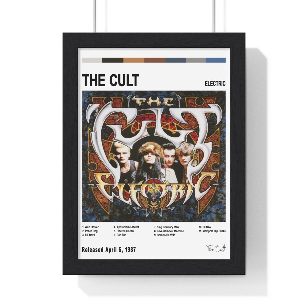 The Cult - Electric Album Cover Poster - Poster Kingz - A5 (unframed) - White - 