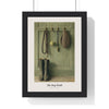 The Dog Walk Print framed in a black frame, ready to hang